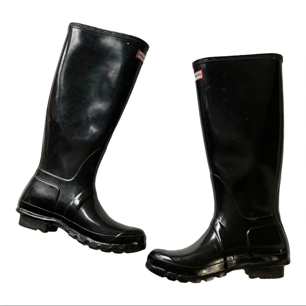Hunter Black Winter and Rain Boots sz 37